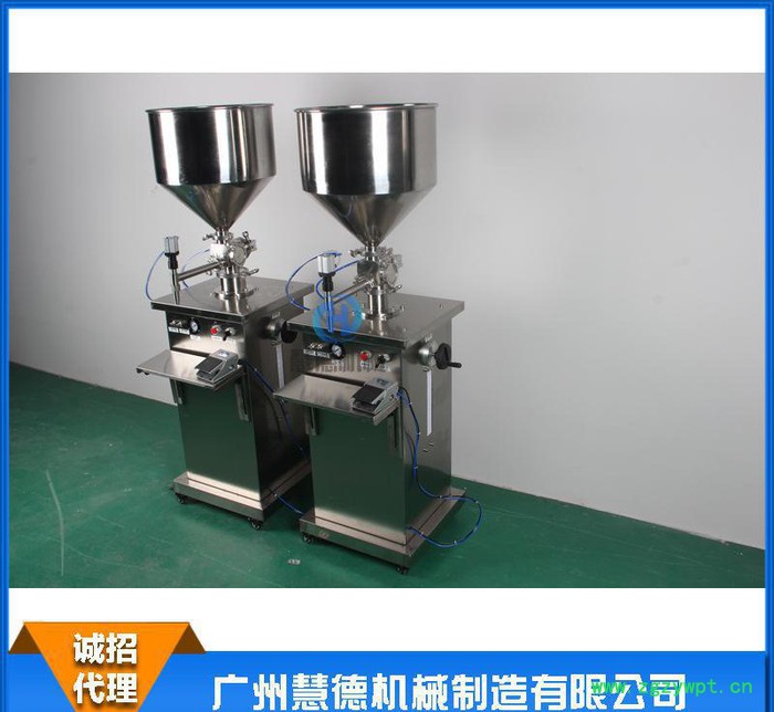 直售 立式转阀料斗灌装机 液体膏霜灌装机 半自动膏体灌装机图3