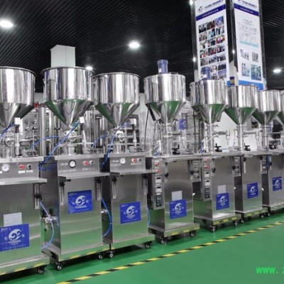 供应钰翔立式气动膏体灌装机  手动气体膏体液体灌装机 全自动灌装机