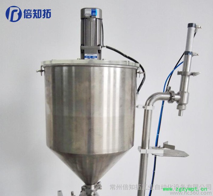 直销 半自动颗粒酱料灌装机 香菇酱立式灌装机 搅拌型图3