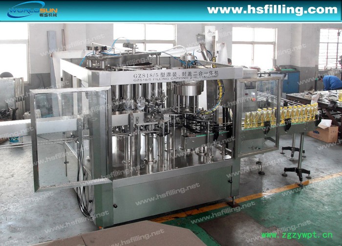 全自动食用油灌装机 粘稠液体灌装机 灌装旋盖二合一机器图2