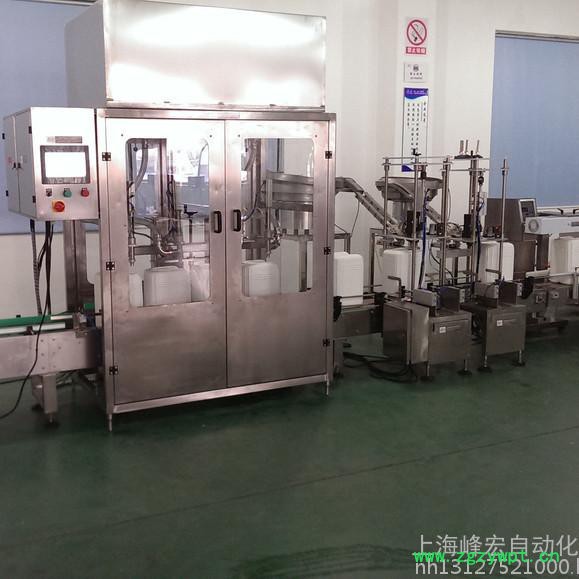 全自动称重灌装机，全自动4头20L称重式灌装机，液体肥料称重灌装生产线，20L添加剂称重灌装线,图5
