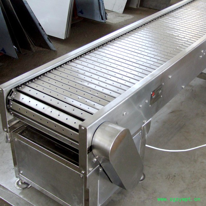 耐高温平顶链板生产线 食品药品饮料食用油灌装不锈钢链板输送机 塑钢链板流水线图4