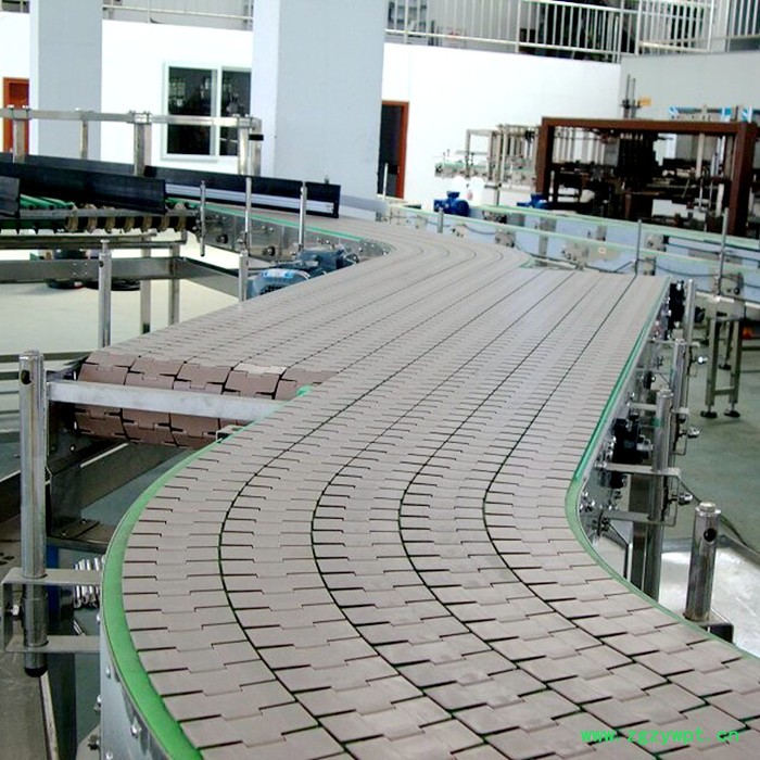 耐高温平顶链板生产线 食品药品饮料食用油灌装不锈钢链板输送机 塑钢链板流水线图7