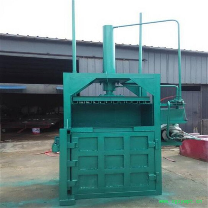 万轮**  高效卧式废纸液压打包机 半自动全自动易拉罐压块机 中药材废纸箱打包机 立式80吨双缸液压打包机图3