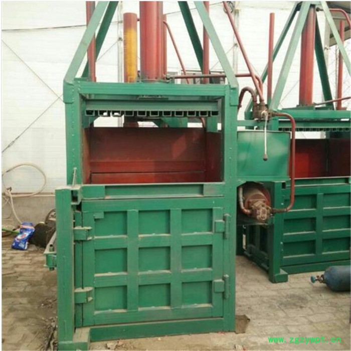 万轮**  高效卧式废纸液压打包机 半自动全自动易拉罐压块机 中药材废纸箱打包机 立式80吨双缸液压打包机图4