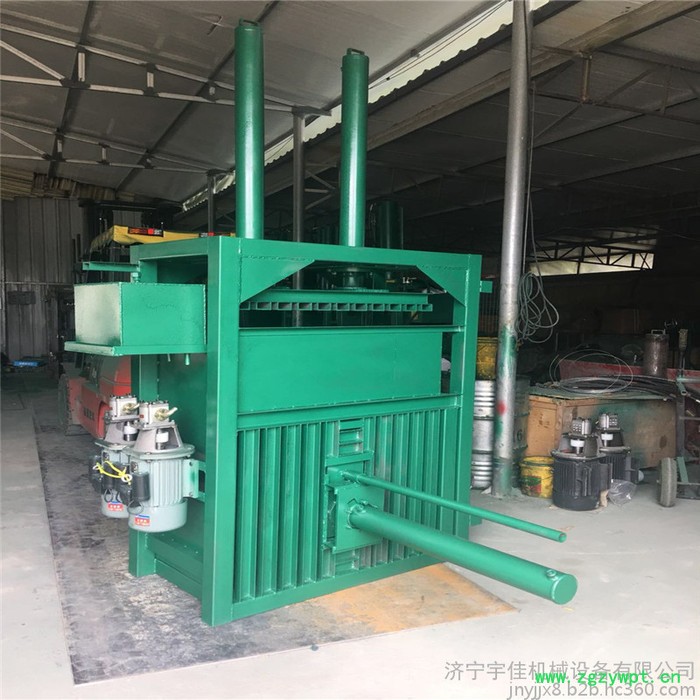 纸壳塑料打包机 秸秆中药材打包机 宇佳双缸易拉罐压块机图2