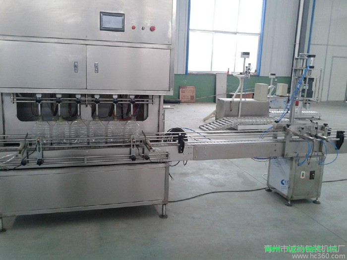 供应诚德灌装生产线     全自动6头罐装机图2