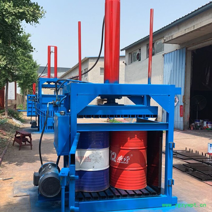 宏博 水泥袋子打包机 废铁桶液压机 中药材服装液压打包机图6