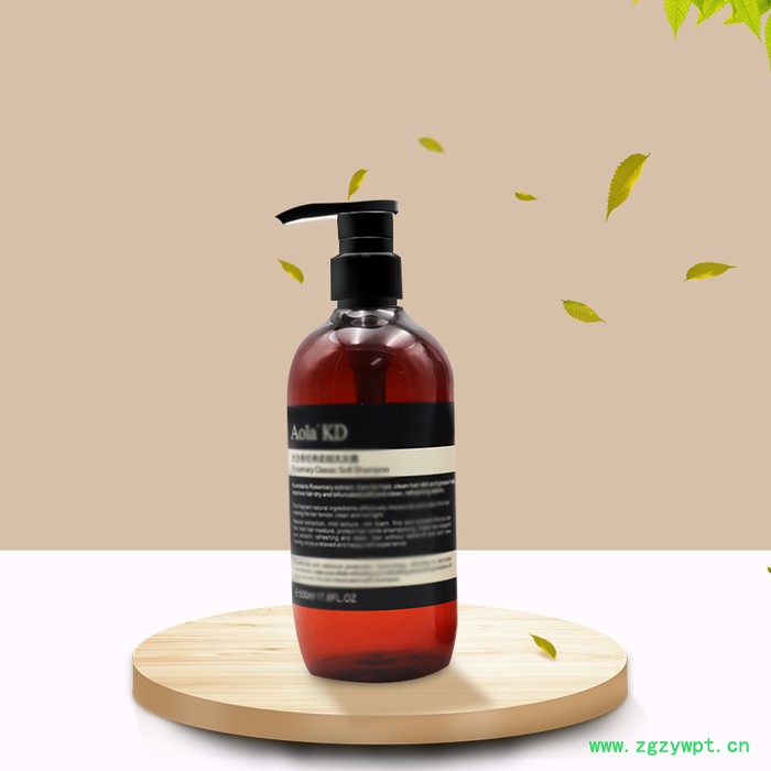 生姜洗发水瓶300ml 500ml 中药洗护瓶 PET棕色塑料瓶 琥珀色瓶子图4