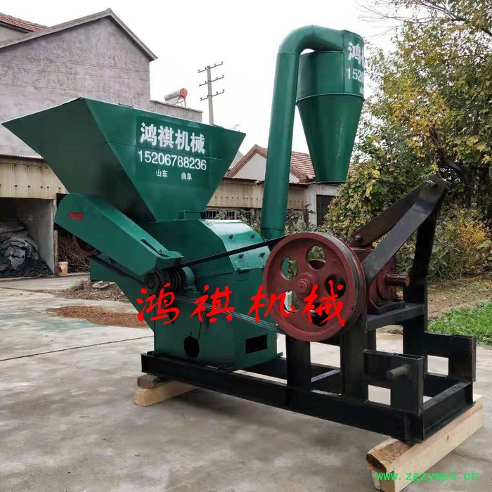 自吸式中药粉碎机 牛饲料 无粉尘沙克龙粉碎机 鸿祺机械图3