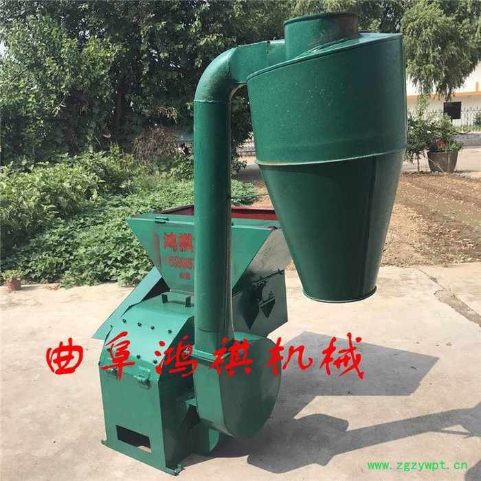 自吸式中药粉碎机 牛饲料 无粉尘沙克龙粉碎机 鸿祺机械图7