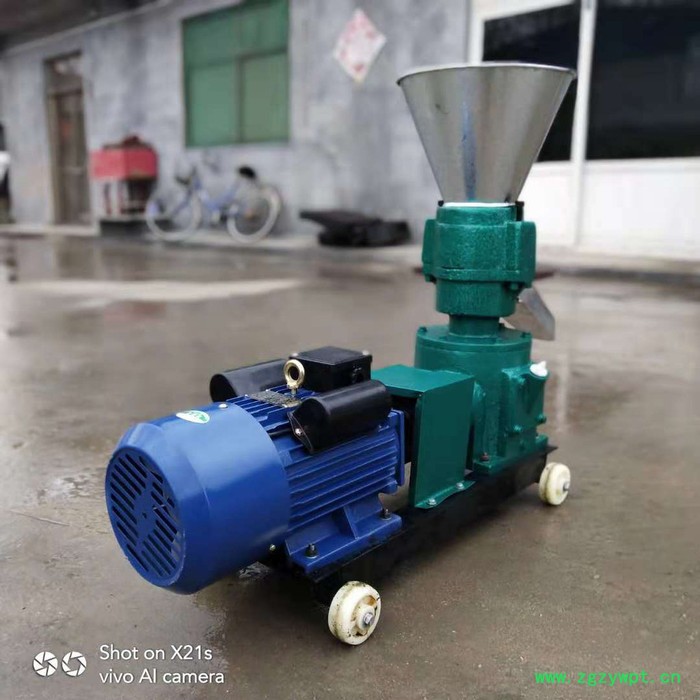 小型养鸡养鸭用粉料精料混合料造粒机 平模秸秆稻草造粒机 中药粉末制粒机图6