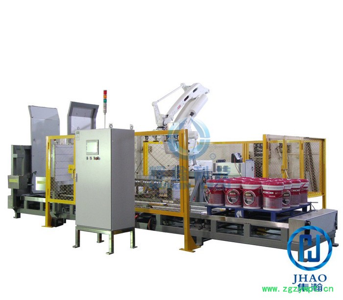 广州辉鑫科技全自动液体灌装生产线带码垛机械手涂料灌装设备自动灌装线图3