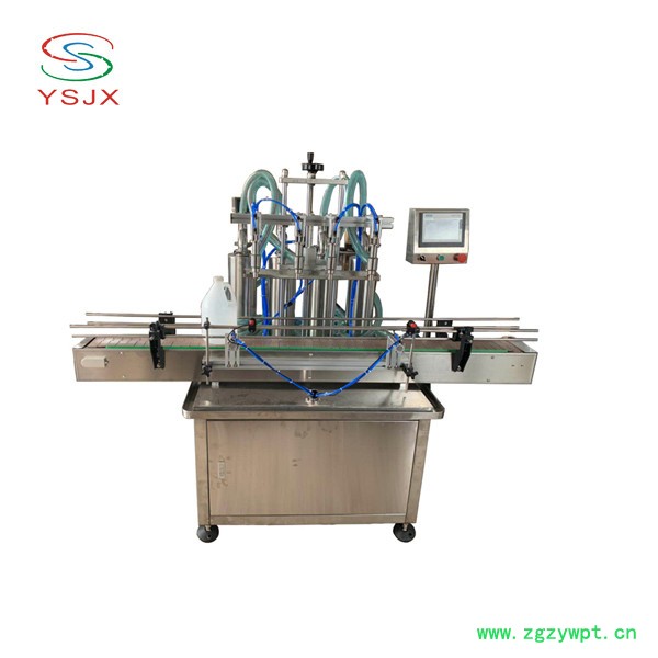 四头瓶装全自动液体灌装机 饮料酒水灌装生产线理瓶机+灌装机+落盖搓盖机加工定制图3