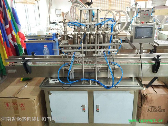 四头瓶装全自动液体灌装机 饮料酒水灌装生产线理瓶机+灌装机+落盖搓盖机加工定制图4