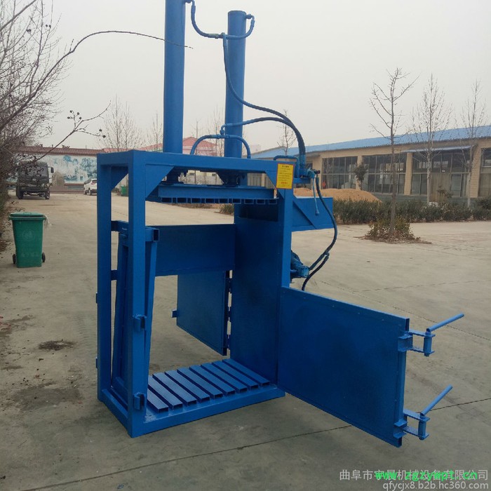 中药材家用液压打包机宇晨小型废纸塑料瓶压块机 两相电服装打包机图8