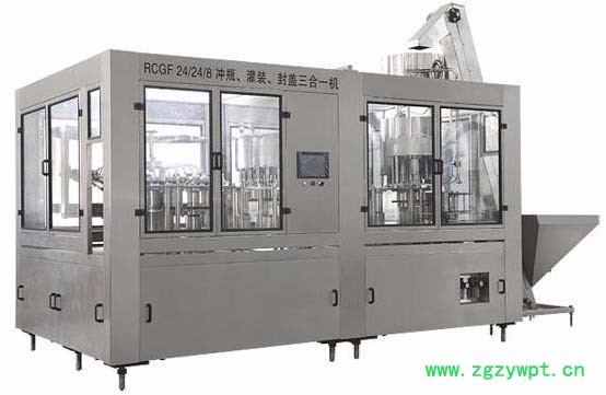 塑料瓶装饮料三合一灌装机整套设备厂家|饮料三合一灌装生产线设备价格 PET瓶装三合一灌装线生产工艺图5