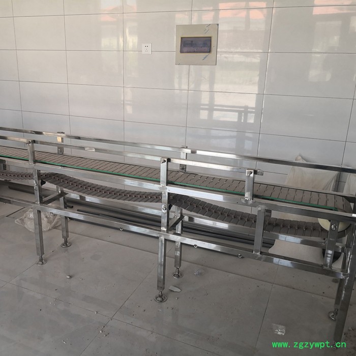 **矿泉水灌装生产线 不锈钢流水线爬坡式输送带 链板输送机图5