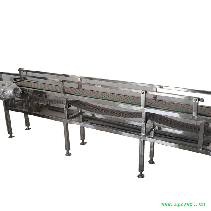 **矿泉水灌装生产线 不锈钢流水线爬坡式输送带 链板输送机图2