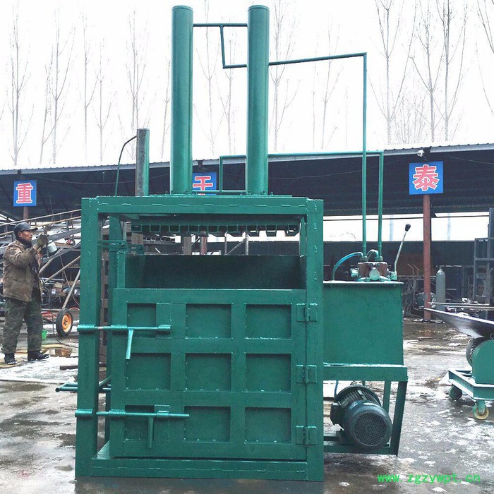 60吨废纸打包机 荷叶艾叶黄芩中药材压包机 富兴定做大吨位涂料桶压扁机图2