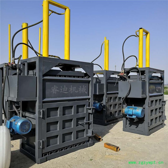 睿迪立式废纸打包机40吨双缸液压编织袋易拉罐废纸中药材秸秆打包机图3