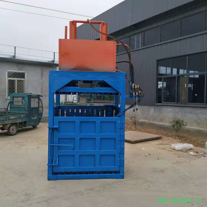 睿迪立式废纸打包机40吨双缸液压编织袋易拉罐废纸中药材秸秆打包机图5