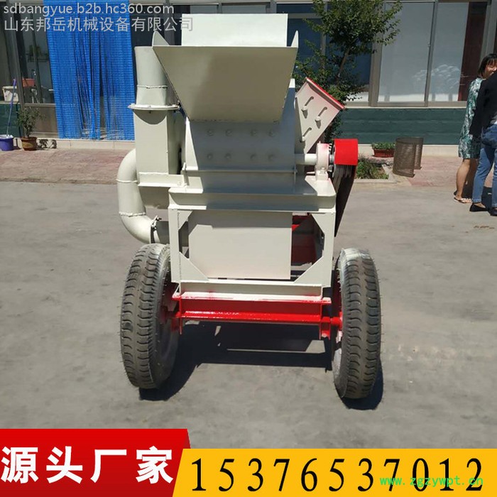 废旧木棒菌菇棒粉碎机 邦岳双口木材树木粉碎机 安徽道路绿化鲜树枝削片机 木质拖把杆中药渣颗粒机图3