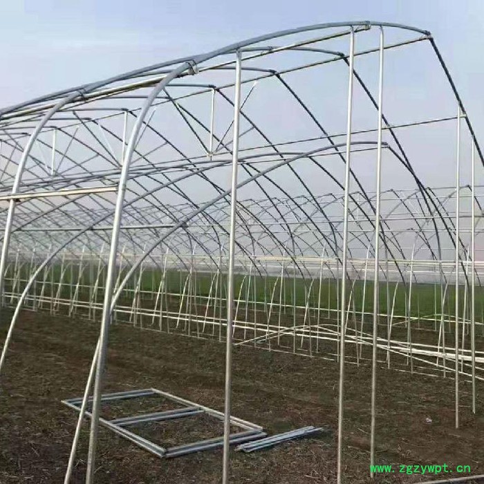 大棚管厂家 加工定尺镀锌大棚管 加工折弯缩头打孔 湖北蔬菜棚 土豆种植棚 中药种植棚 农业大棚图3