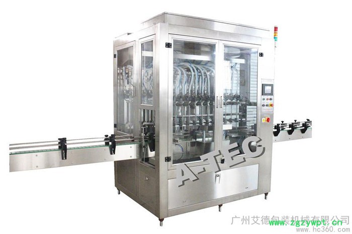 供应广州艾德AXGZ-SS-12B全自动12头直流式灌装机、全自动液体灌装机