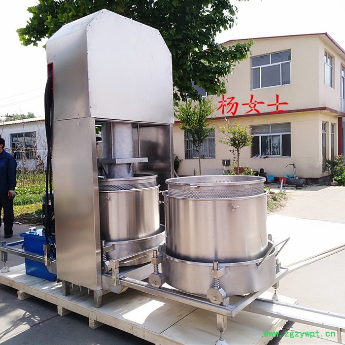 半自动压榨机 微生物发酵中药酒压榨机 百香果汁 荔枝酒压榨过滤机图4