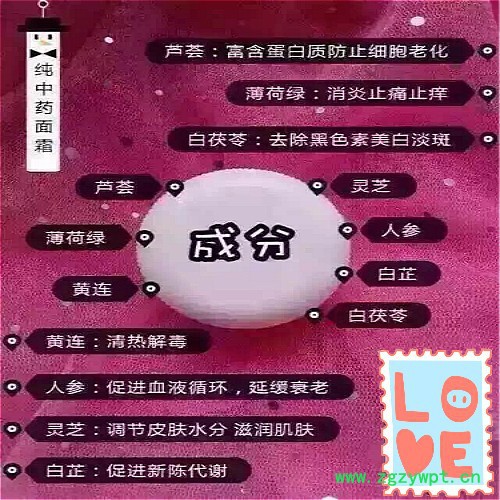 纯中药面霜化妆品批发图2