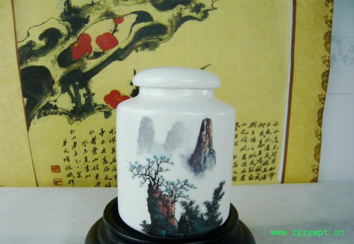 瓷直罐抹香茶叶罐 中药罐 家居厨房用品 摆饰 礼品 杂粮罐 批发图3