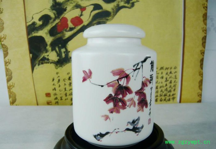 瓷直罐抹香茶叶罐 中药罐 家居厨房用品 摆饰 礼品 杂粮罐 批发图2