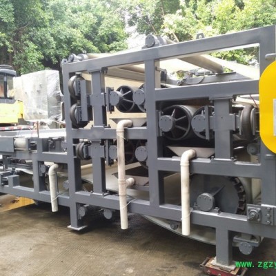 供应高压带式脱水机，高压带式脱水机，木薯渣榨干效果，绿达牌强力压榨脱水机，木薯番茄豆渣中药渣浆脱水设备