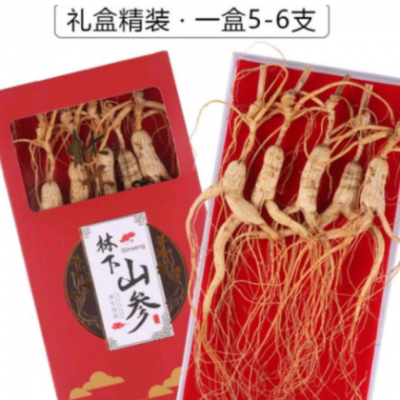 15-19年林下参长白山野山参高年老山参干人参礼盒送礼煲汤泡酒