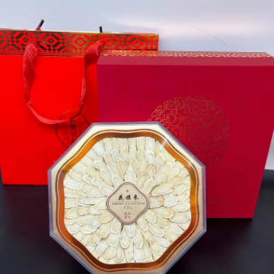 年货花旗参片礼盒250克大片西洋参段颗粒滋补礼品一件代发批发