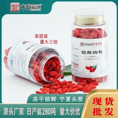 杞福源锁鲜枸杞子新货头茬特优级大容量罐装冻干宁夏枸杞产地批发